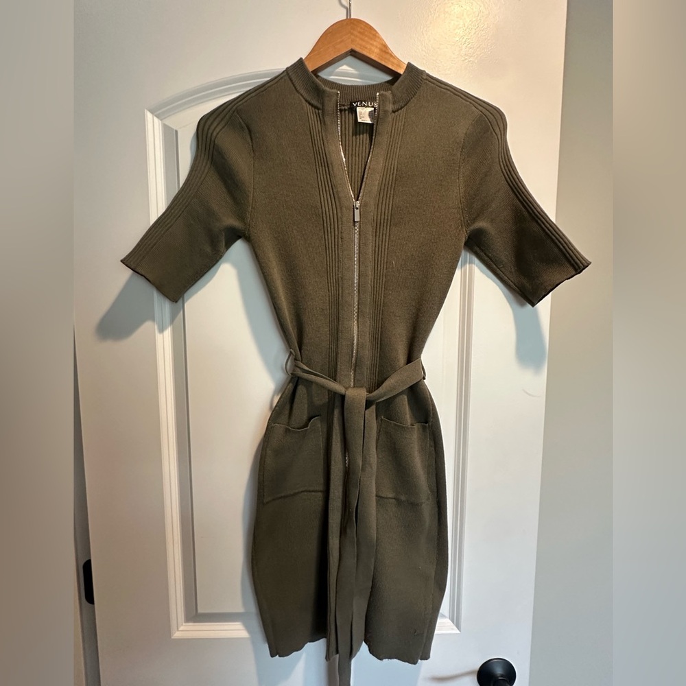Venus olive green sweater dress XS - Picture 8 of 8